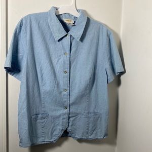 Vintage Talbots Button-Up Short Sleeve with Pockets